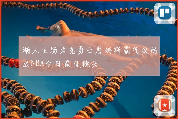 湖人主场力克勇士詹姆斯霸气攻防成NBA今日最佳镜头